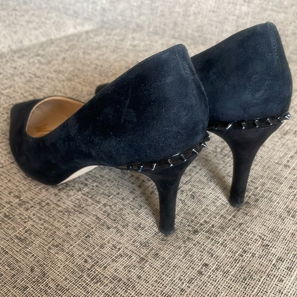 Sam Edelman Black Suede Pointy Toe Heels Size 9.5 - Picture 8 of 13